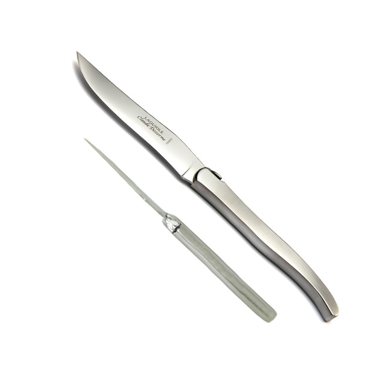 Coffret 6 couteaux de table inox Laguiole Postiche Gris