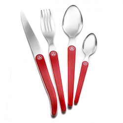 Set of 16 Red cutlery - Laguiole Héritage