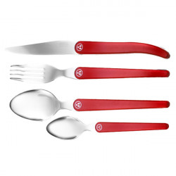 Set of 16 Red cutlery - Laguiole Héritage