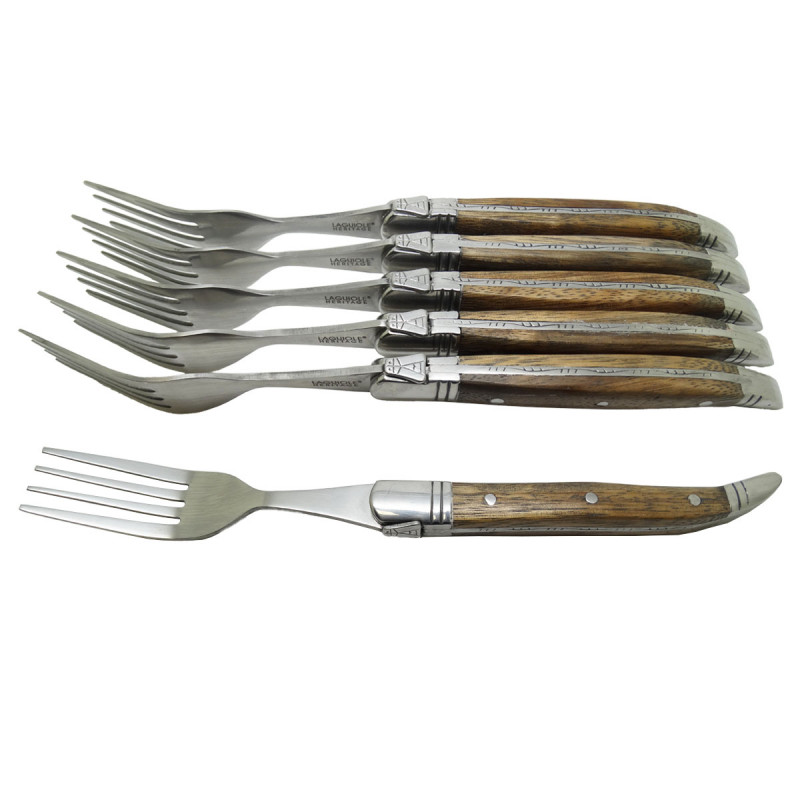 Set de 6 fourchettes bois exotique - Laguiole Heritage