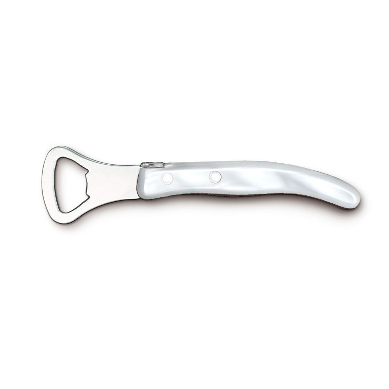 Contemporary Laguiole bottle opener - Pearl White color