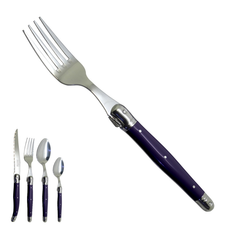 Fourchette Laguiole traditionnelle - Violet