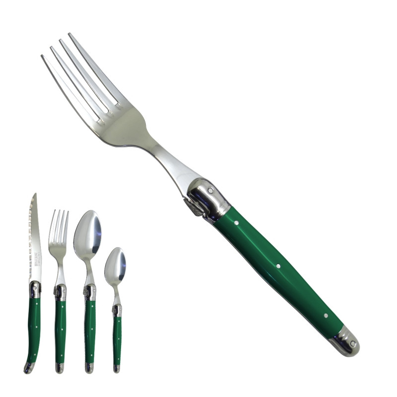 Fourchette Laguiole traditionnelle - Vert