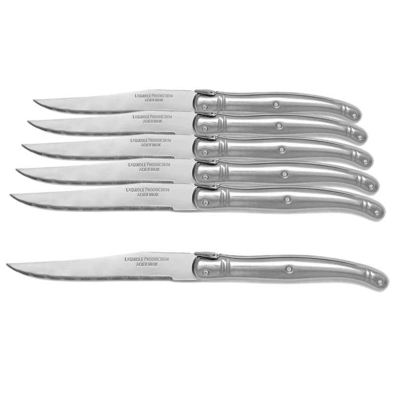 Set of 6 stainless steel knives - Laguiole Héritage