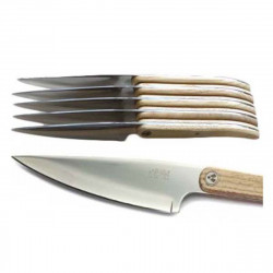 Set de 6 Couteaux Steak - Manche bois clair - Laguiole Héritage