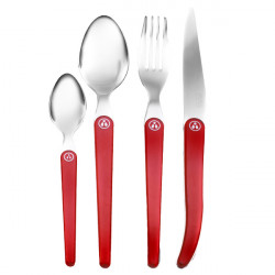 Set de 16 couverts Rouge -...